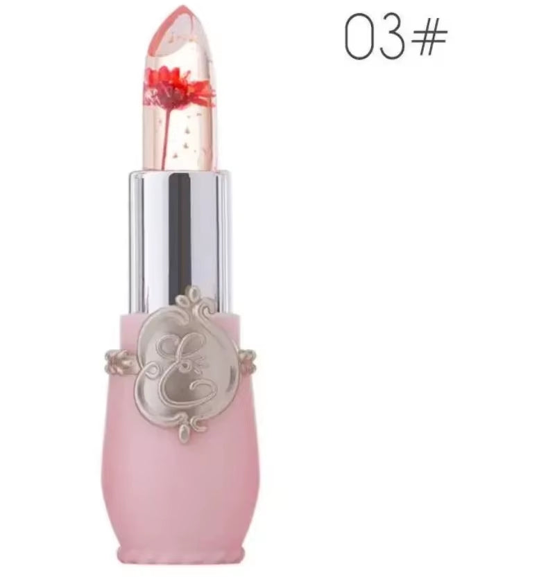 Waterproof Flower Lipstick - Color Changing Jelly Formula with Long-Lasting Wear in 6 Shades