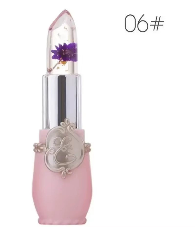 Waterproof Flower Lipstick - Color Changing Jelly Formula with Long-Lasting Wear in 6 Shades
