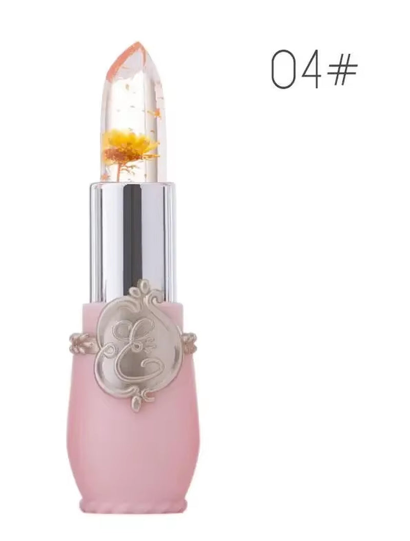 Waterproof Flower Lipstick - Color Changing Jelly Formula with Long-Lasting Wear in 6 Shades