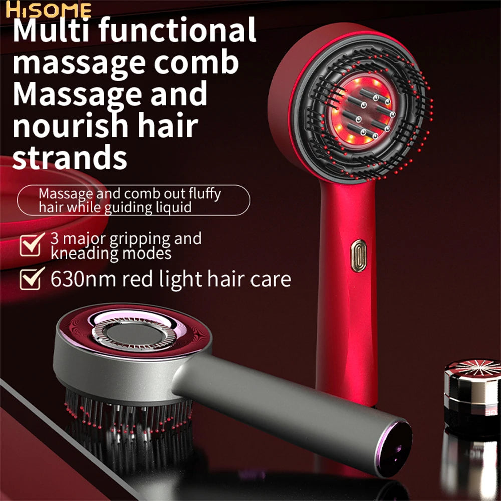 Revitalize Your Hair with the Electric Scalp Massage Comb - Infrared Light Vibration for Enhanced Growth and Anti-Hair Loss