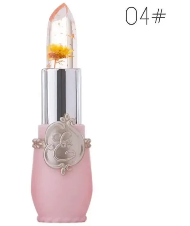 Waterproof Flower Lipstick - Color Changing Jelly Formula with Long-Lasting Wear in 6 Shades