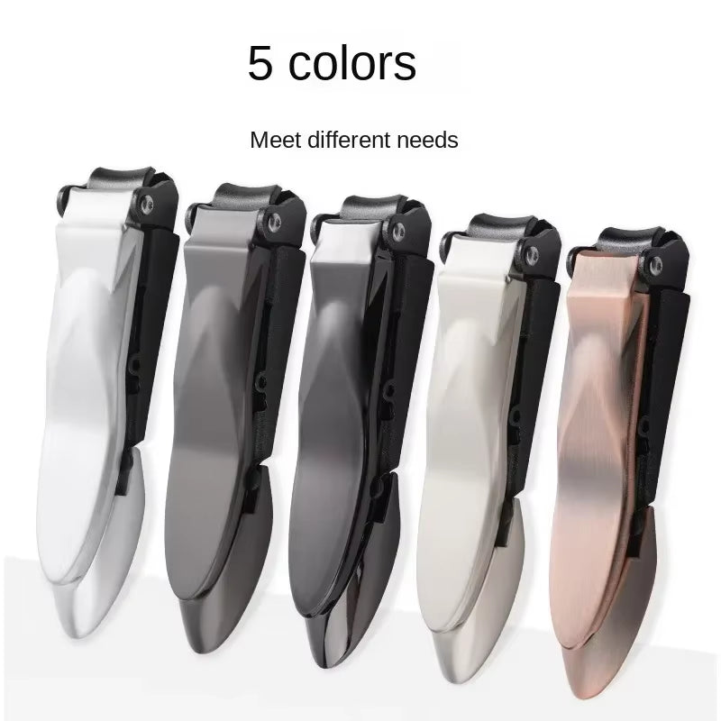 Professional Heavy-Duty Ergonomic Nail Clippers for Men with Integrated Self-Collecting Catcher