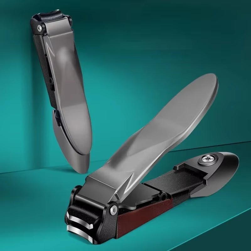 Professional Heavy-Duty Ergonomic Nail Clippers for Men with Integrated Self-Collecting Catcher