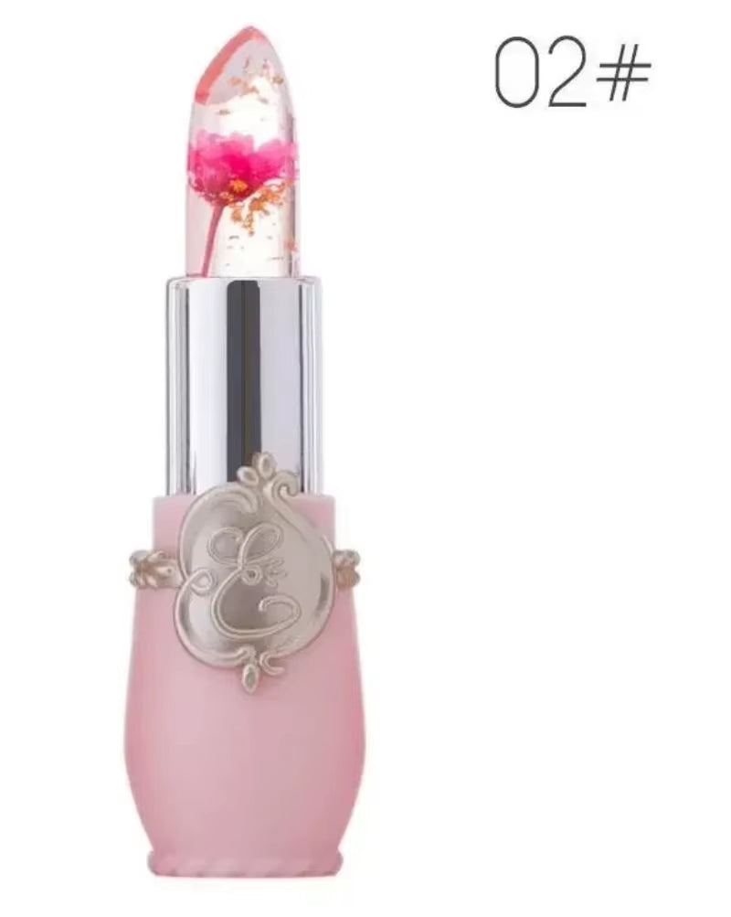Waterproof Flower Lipstick - Color Changing Jelly Formula with Long-Lasting Wear in 6 Shades